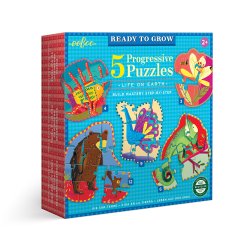 eeBoo - 5 puslespil 3-12 brk - Dyreliv