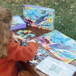 eeBoo - Puslespil 100 brk - Hajer i dybet