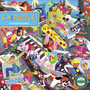 eeBoo - Puslespil 64 brk - Skateboarders