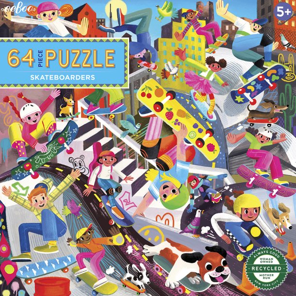 eeBoo - Puslespil 64 brk - Skateboarders