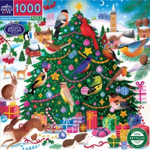 eeBoo - Puslespil 1000 brk - Christmas Songbirds