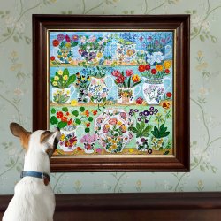 eeBoo - Puslespil 1000 brk - Floral Cupboard