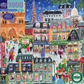 eeBoo - Puslespil 1000 brk - Paris Christmas