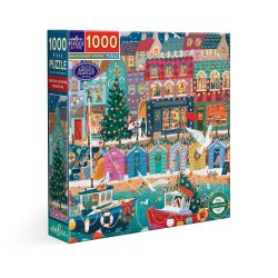 eeBoo - Puslespil 1000 brk - English Seaside Christmas