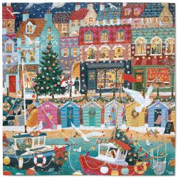 eeBoo - Puslespil 1000 brk - English Seaside Christmas