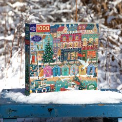 eeBoo - Puslespil 1000 brk - English Seaside Christmas
