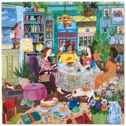 eeBoo - Puslespil 1000 brk - Books &amp; Tea by the Sea