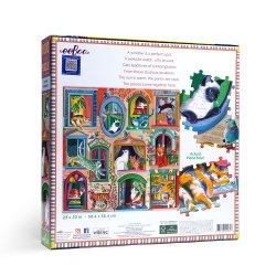 eeBoo - Puslespil 1000 brk - Cats in Window