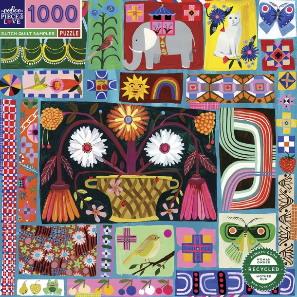 eeBoo - Puslespil 1000 brk - Dutch Quilt Sampler