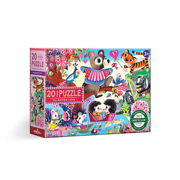 eeBoo - Puslespil 20 brk - LOVE