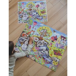 eeBoo - Jumbo puslespil 48 brk - Landet