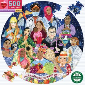 eeBoo - Rundt puslespil 500 brk - International Women's Day