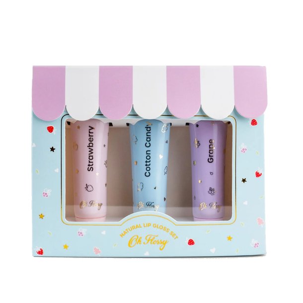 Oh Flossy - Naturlig Lip Gloss - S&#230;t med 3