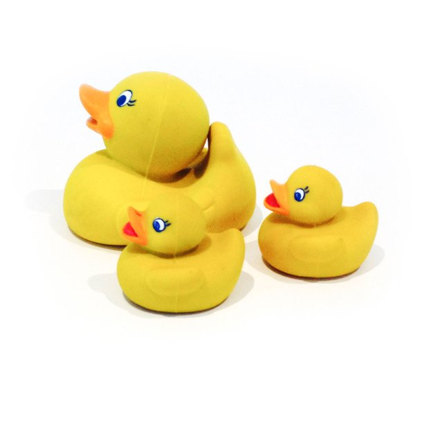 Green Rubber Toys - Bade&#230;nder - s&#230;t med 3