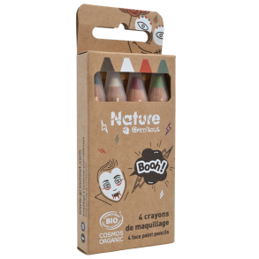 Grim'tout - Teatersminke - 4 farveblyanter - BOOH Nature by Grimtout