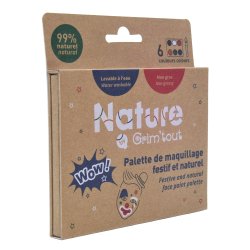Grim&#39;tout - Teatersminke - 6 farver palette - WOW Nature by Grimtout