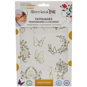 Grim'tout - Ink Stencil til tatoveringer - Flower power