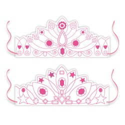 Mudpuppy - S&#230;t med 8 farv selv hatte &amp; kroner - Prinsesser