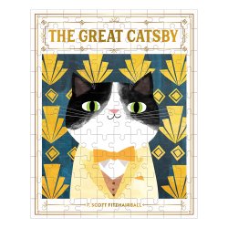 Mudpuppy - Puslespil 100 brk - The Great Catsby Bookish Cats