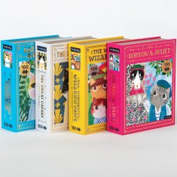 Mudpuppy - Puslespil 100 brk - The Great Catsby Bookish Cats