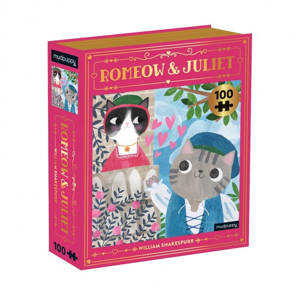 Mudpuppy - Puslespil 100 brk - Romeow &amp; Juliet Bookish Cats