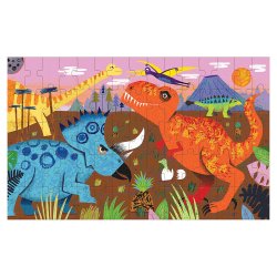 Mudpuppy - Puslespil 75 brk med lup - Dinosaurus