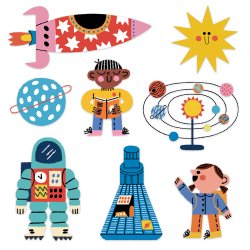 Mudpuppy - Puslespil 64 brk - S&#248;g og find - Luft- og rumfart