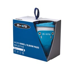 Micro - Kn&#230;- og Albuebeskyttere - Reflective Blue M