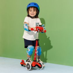 Micro - Kn&#230;- og Albuebeskyttere - Reflective Blue M