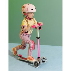 Micro - Kn&#230;- og Albuebeskyttere - Reflective Pink S