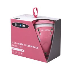 Micro - Kn&#230;- og Albuebeskyttere - Reflective Pink M