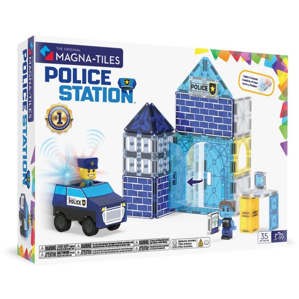 Magna-Tiles - Politistation 35 stk