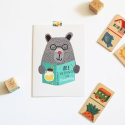 Michelle Carlslund - Plakat - 30 x 40 cm - Bj&#248;rnen og biavl