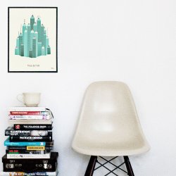 Michelle Carlslund - Plakat - 30 x 40 cm - Min Bly By