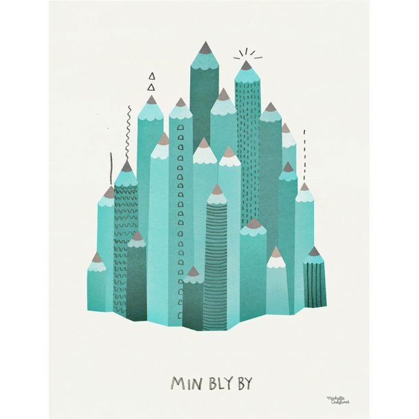 Michelle Carlslund - Plakat - 30 x 40 cm - Min Bly By