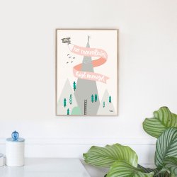 Michelle Carlslund - Plakat - 30 x 40 cm - H&#248;je bjerge