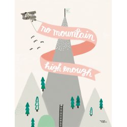 Michelle Carlslund - Plakat - 30 x 40 cm - H&#248;je bjerge