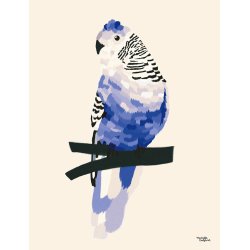 Michelle Carlslund - Plakat - 30 x 40 cm - Bl&#229; undulat