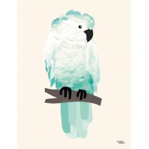 Michelle Carlslund - Plakat - 50 x 70 cm - Grøn Kakadue