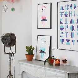 Michelle Carlslund - Plakat - 30 x 40 cm - Gr&#248;n Kakadue