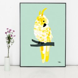 Michelle Carlslund - Plakat - 30 x 40 cm - Gul Kakadue