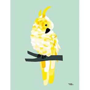 Michelle Carlslund - Plakat - 30 x 40 cm - Gul Kakadue