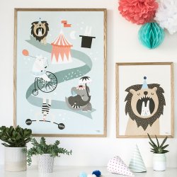 Michelle Carlslund - Plakat - 50 x 70 cm - Cirkus venner