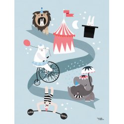 Michelle Carlslund - Plakat - 50 x 70 cm - Cirkus venner