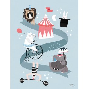 Michelle Carlslund - Plakat - 50 x 70 cm - Cirkus venner