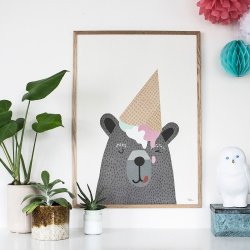 Michelle Carlslund - Plakat - 50 x 70 cm - Jeg elsker is