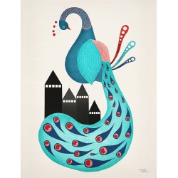 Michelle Carlslund - Plakat - 50 x 70 cm - P&#229;fugl