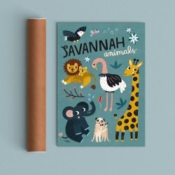 Michelle Carlslund - Plakat - 50 x 70 cm - Savannah animals