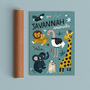 Michelle Carlslund - Plakat - 50 x 70 cm - Savannah animals