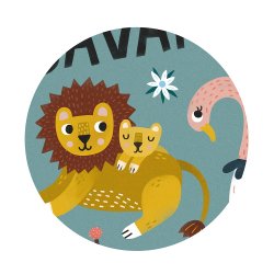 Michelle Carlslund - Plakat - 50 x 70 cm - Savannah animals